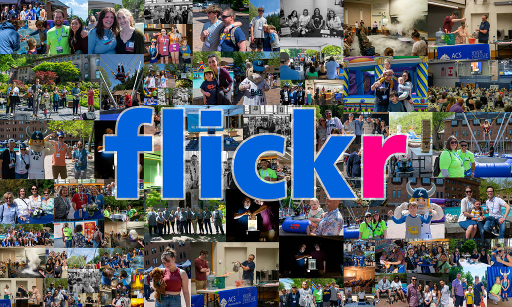 Flickr logo on front of a collage of hundreds of photos taken at the Back2B'ham 2023 event
