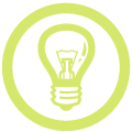Energy Icon of a lightbulb