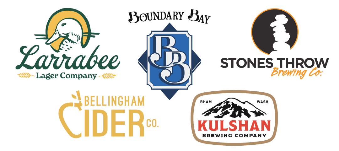 Larrabee Lager Company, Boundary Bay, Stones Throw Brewing Co, Bellingham Cider, Kulshan Brewing Company