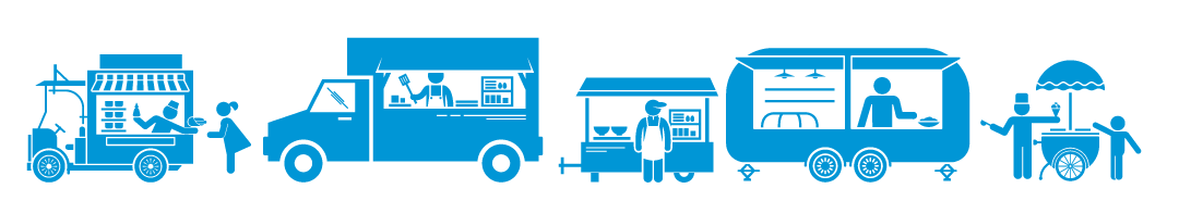 icons of various types of food trucks
