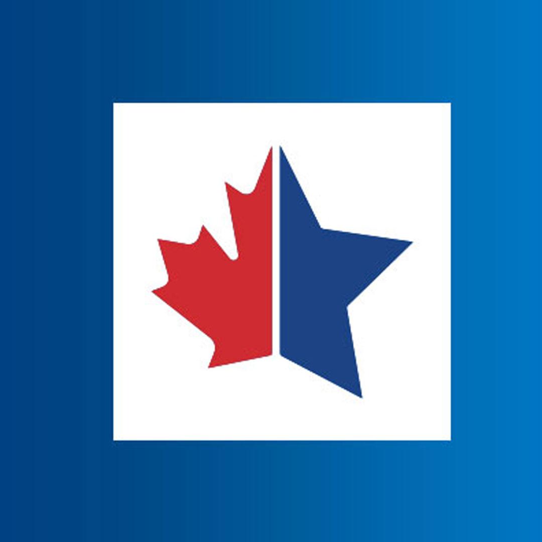 WWU Canadian-American Studies logo with red maple leaf and blue star.